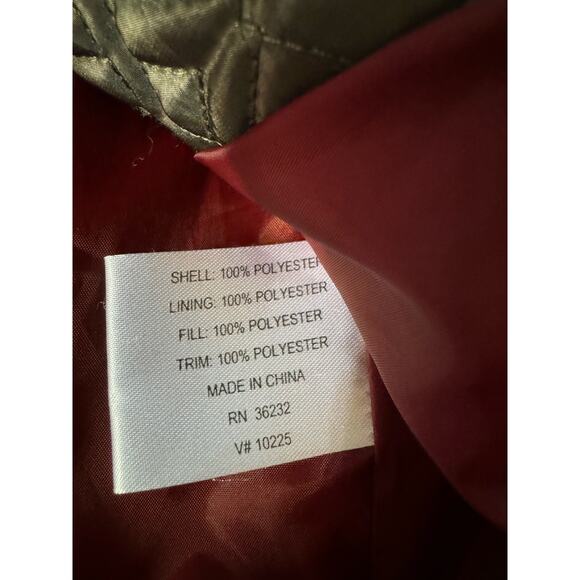 Gallery New York Women’s Jacket Size Medium Maroon/Red Classic Preppy Quilted - Picture 8 of 10